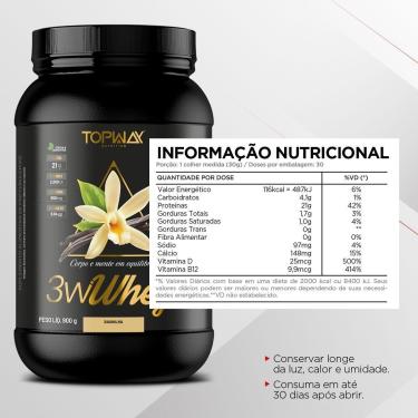 Imagem de Whey Protein Gold 3W Topway 900G Concentrado Iso E Hidro-Unissex