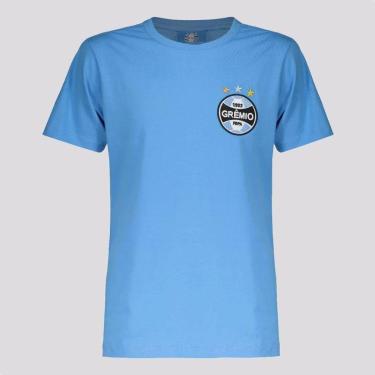 Imagem de Camiseta Grêmio Clássica Licenciada Bordada Básica Original-Masculino