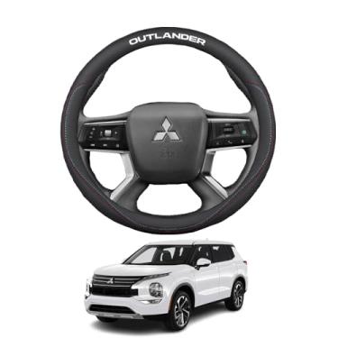 Imagem de Kakash Acessórios interiores personalizados para Mitsubishi Outlander Outlander PHEV Capas de volante antiderrapantes Sporty Racing couro sintético ergonômico cabo confortável 1 pçs/conjunto (costura