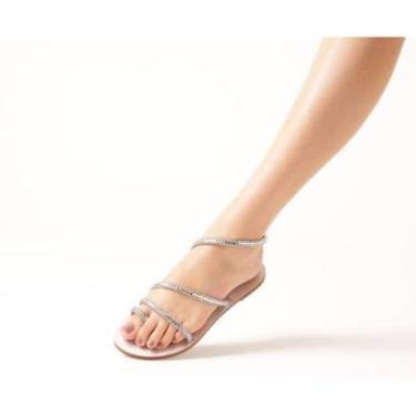 Imagem de Sandalia Rasteira Anacapri Prata-Feminino