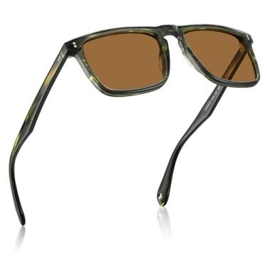 Imagem de Óculos de Sol CARFIA CA53572 Masculino - Retrô Moderno e Estiloso com Lentes Polarizadas, Proteção UV e Armação em Acetato de Acabamento Artesanal