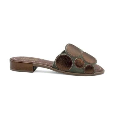 Imagem de Tamanco Rasteiro Feminino de Couro Adhere 700-0041