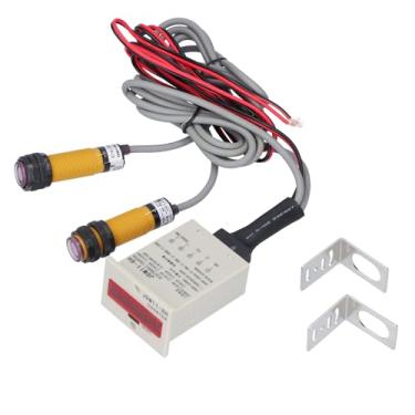 Imagem de QANYEGN Contador digital de LED, ferramenta de contagem digital com display LED, ferramenta de contagem de painel de display digital indutivo para têxteis, máquinas, processamento (DC12-24V)