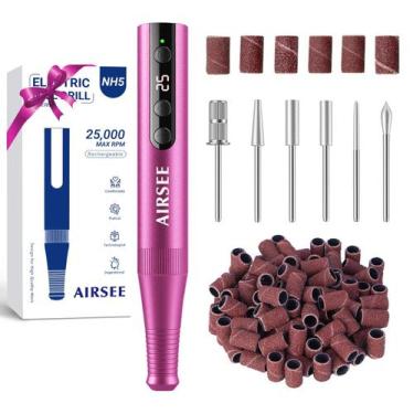 Imagem de Furadeira de unhas elétrica sem fio AIRSEE Studio GO 25.000 RPM