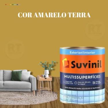Imagem de Tinta Epoxi Cozinhas e Banheiros Cor Amarelo Multissuperfícies 800ml S