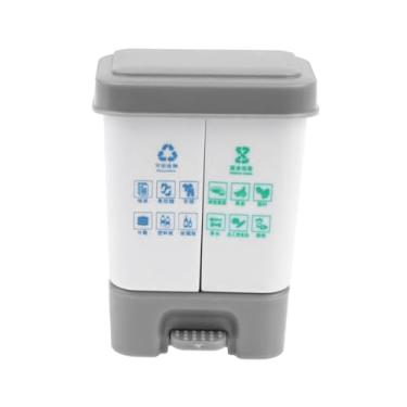 Imagem de Dynwave Miniatura de lixeira em escala 1:12, item colecionável compacto e realista para decoração de mesa, diorama ou decoração de maquete, Cinza