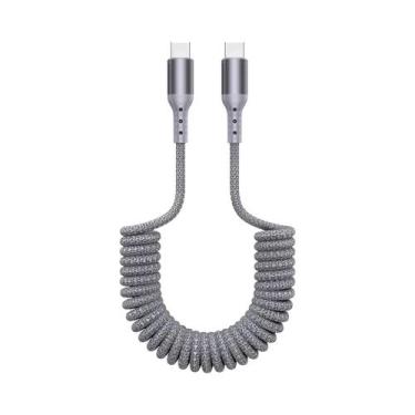 Imagem de Cabo Trançado USB-C Para Tipo C De Carregamento Rápido 90 Graus Para i