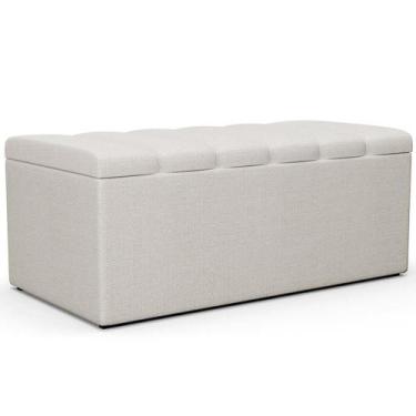 Imagem de Calçadeira Recamier Baú Para Cama Box Solteiro Dália 100x50 Cm W01 Lin