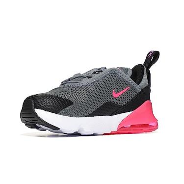 Imagem de Nike Tênis infantil Air Max 270, Cinza fumê / rosa hiper/preto/branco, 18