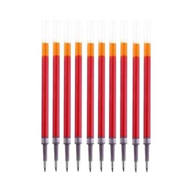 Imagem de Canetas Gel De Tinta Vermelha 0.5mm Retráteis Com Refil, Material De E