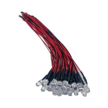 Imagem de Lâmpadas LED Transparentes 10PCS DC 3V 6V 12V 24V 3mm 5mm Diodos Emiss