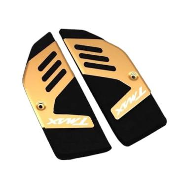 Imagem de Anti-derrapante Para tmax 530 tmax530 dx sx 2017-2019 passageiro dianteiro traseiro footboard pedais pegs apoio para os pés passos(Rear Gold)