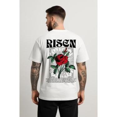 Imagem de Camiseta Básica Masculina 100% Algodão Premium Estilo Urbano Estampa Moderna Caimento Confortável-Masculino