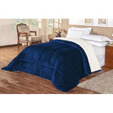 Imagem de Cobertor Casal Padrão 2,40 x 2,10 Manta Cobertas Com Sherpa Macio Gros