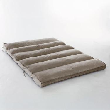 Imagem de Futon Almofada Dobrável de Espuma Solteiro 70x170x10cm – Confortável, Versátil e Fácil de Guardar – Colchonete, Almofada ou Colchão Auxiliar para Ambientes Compactos (Castor)