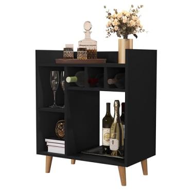 Imagem de Buffet Dream Classic Aparador Balcão Com Pés Palito Retrô Casa Preto Fosco