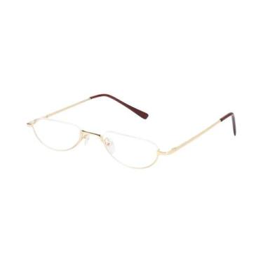 Imagem de Óculos De Leitura Ultra Leves Com Hinge De Metal Semi-Aro +1.00 a +4.0