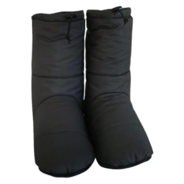 Imagem de oshhni Botas de inverno para camping, meias térmicas para dormir, ideais para homens e mulheres, perfeitas para usar em sacos de dormir, barracas e mochilão, Dark Gray L