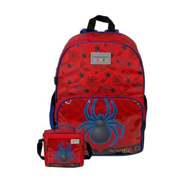 Imagem de Kit Escolar Mochila De Costas + Lancheira Spider Aranha