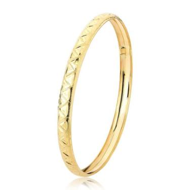 Imagem de Pulseira Bracelete Meia Cana larga Ouro diamantada M9 10k - MAEHLER Ar
