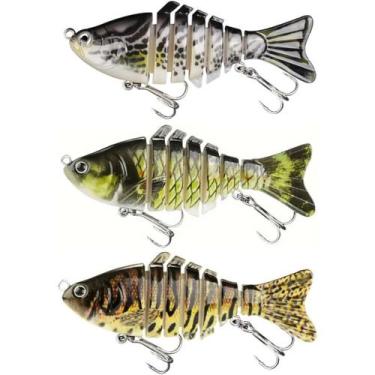 Imagem de Kit 3 Iscas Artificiais 6 Sessões movimento realista olho 3d - SWG, Ve