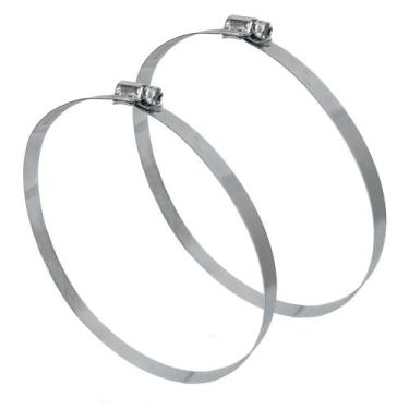 Imagem de Abraçadeira Aço Galvanizado Rosca Sem Fim 197X216 - 14MM - 2 UND Borra