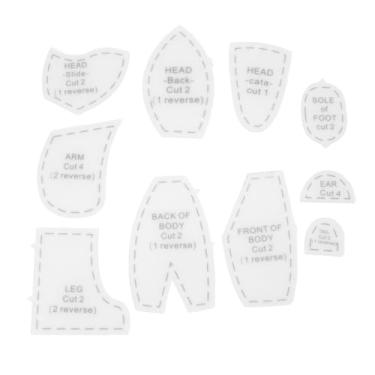 Imagem de Generic Régua de Modelo de Costura de Urso, Conjunto de Modelo de Urso de Memória, Resistente, Reutilizável e Seguro para Operar o Corte Auxiliar para Fazer Bonecas (Grande (15 polegadas))