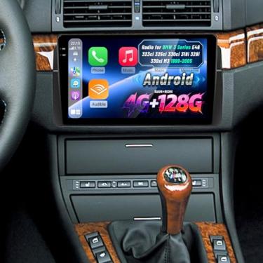 Imagem de [4+128G] Rádio Android para BMW Série 3 E46 323ci 325ci 330ci 318i 328i 330xi M3 1999-2005: NHOPEEW 9 polegadas IPS Incell Touchscreen E46 Carplay Rádio - WiFi, GPS, BT5.0, página inicial