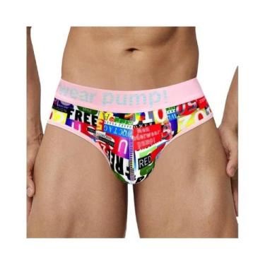 Imagem de Cuecas Masculinas De Cintura Alta Sexy Com Estampa Xadrez Bandeira De 