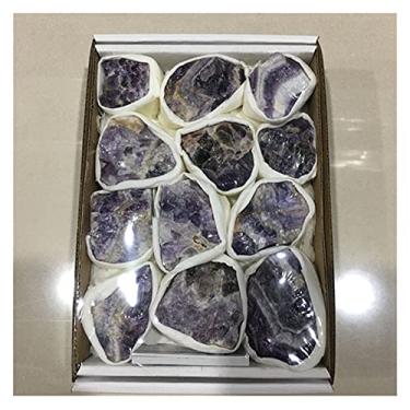 Imagem de Cristal natural áspero novo cristal de quartzo natural pedras preciosas ásperas e minerais pedras brutas como presentes (cor: ametista)