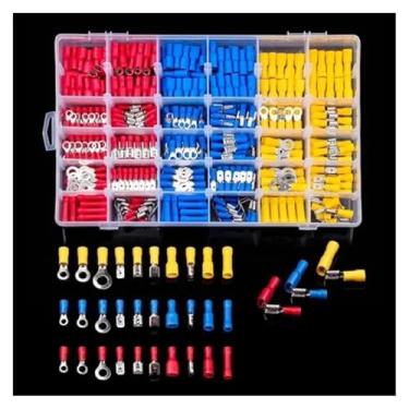 Imagem de 102/140/280/300/480/720 peças Conjunto de terminais de pressão a frio sortidos com alicate (720 peças)