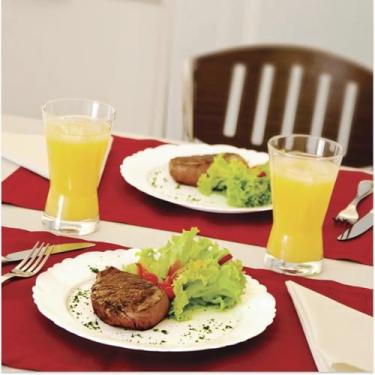 Imagem de Jogo de 6 Pratos de Vidro Resistente - Linha de Petala Branca com 3 Tamanhos (Raso 25.5cm + Fundo 23cm + Sobremesa 19.5cm), Utensílios Domésticos para Mesa Posta (6 Sobremesa Pétala)