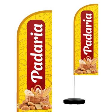 Imagem de Wind Banner Completo 2,10m Padaria - CASA DAS WIND BANNERS