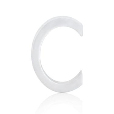 Imagem de NumRealm Números de casa, letras de números de caixa de correio 3D à prova d'água, endereço externo autoadesivo, jardim, apartamento, hotel, prata (C)