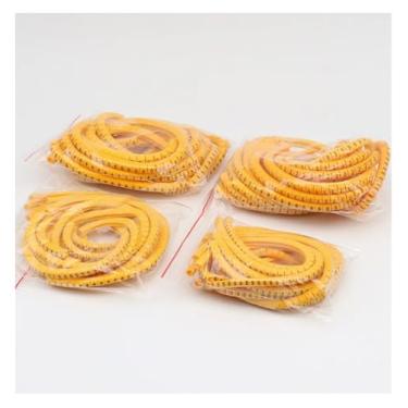 Imagem de Marcadores de cabos amarelos EC-0, EC-1, EC-2, EC-3 (A-Z) (A-Z) (A-J) (K-T) (U-Z) letra 6 m² para marcadores de cabo de diâmetro de fio (EC-1 2,5 m², A-Z 650 peças)