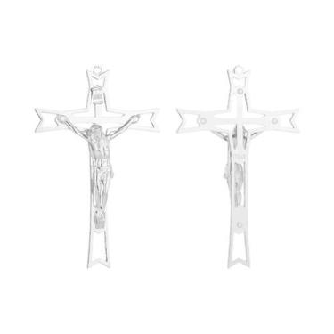 Imagem de Pingente De Cruz De Jesus Crucifixo INRI Joia Cristã Com Cruz De Mão P