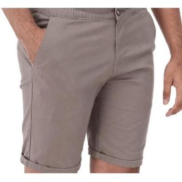 Imagem de Bermuda Reta Casual Masculina Ogochi 003538035 Cinza-Masculino