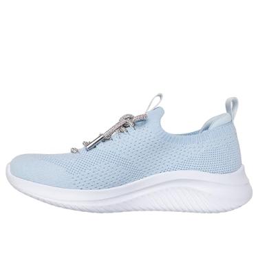 Imagem de Skechers Tênis feminino Ultra Flex 3.0 Blinged Out, Claro/azul, 13.5 Little Kid