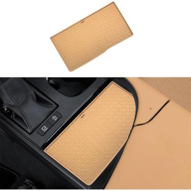Imagem de Wiblooter Tapete de console central de carro, compatível com Lexus ES 2022 2023 2024 2025 ES250 ES300h, capa de silicone antiderrapante para carro, acessórios internos (marrom)