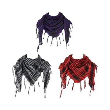 Imagem de Lenço Tático Unissex Keffiyeh Shemagh Para Proteção De Cabeça E Pescoç