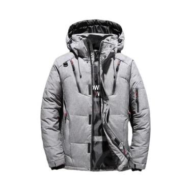 Imagem de Jaqueta Masculina De Inverno Em Pluma De Pato Branca, Aquecida, Com Ca