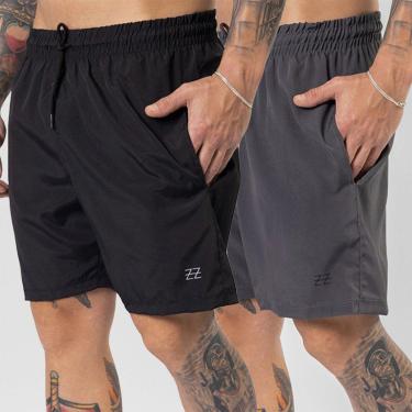 Imagem de Kit 2 Bermudas Masculinas Academia Treino Shorts Elástico Luzzoo-Masculino