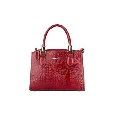 Imagem de Bolsa de couro croco estruturada Emmy-Feminino