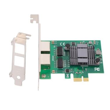 Imagem de Zyyini Placa Adaptadora de Rede Gigabit Ethernet, Placa de Rede PCI Express RJ45 de 2 Portas 10 100 1000 Mbps, Com Modo de Economia de Energia e Sincronização de Tempo Precisa, para
