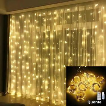 Imagem de Luz De Cortina Piscante Com Plugue USB, 8 Modos Para Festas, Casamento