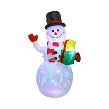 Imagem de Decorações De Natal Infláveis LED De 7FT, Boneco De Neve E Pinguim Par