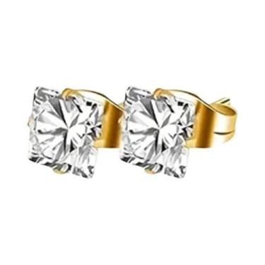 Imagem de Brincos Masculinos De Aço Inoxidável Com Zircônia Cúbica, 1-5 Pares, J