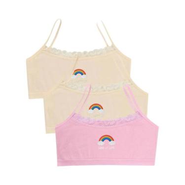Imagem de Sutiãs De Treino Pequenos Com Estampa De Arco-Íris Para Meninas Adoles