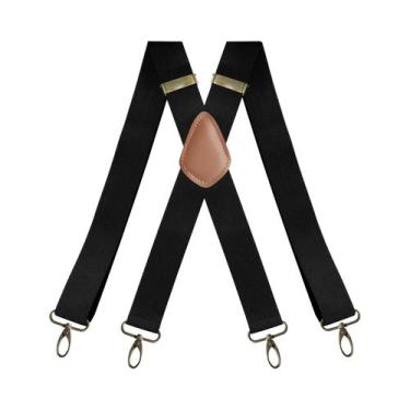 Imagem de Suspensórios Masculinos Reforçados Ajustáveis Elásticos Vintage 35cm E