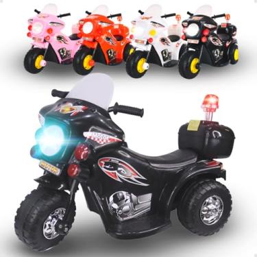 Imagem de Mini Moto Eletrica Com Luz E Som 6v4ah Preto - Tiggy